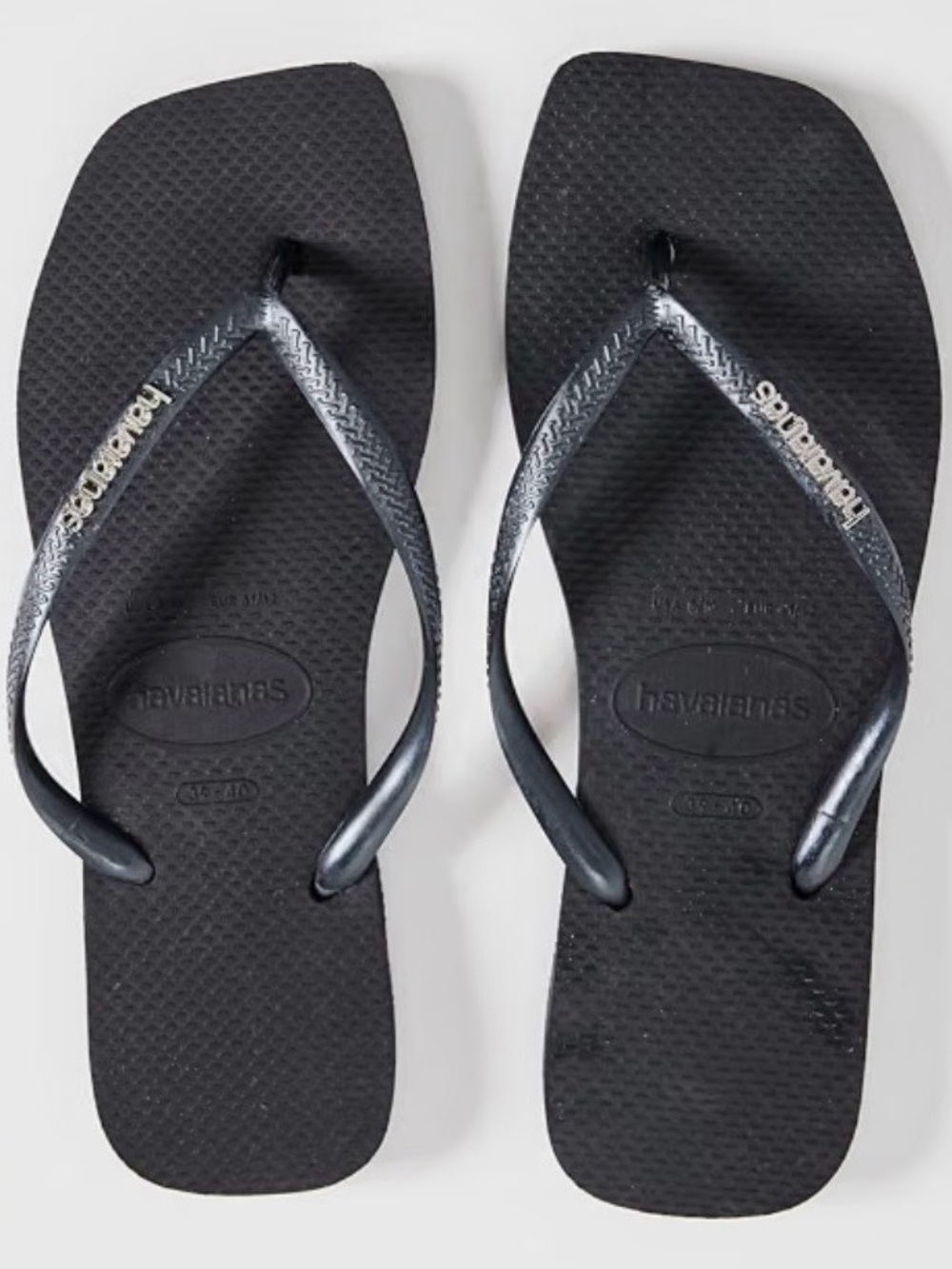 Havaianas Women's Slim Flip Sandals in Black Size 33/34 BR - 3/4 Y US - Picture 1 of 5